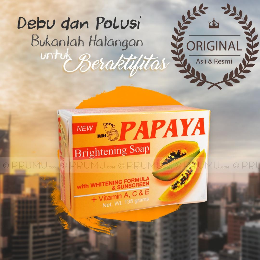 [ASLI & RESMI] RDL Papaya Brightening Soap 135 gram - Sabun Pepaya - Papaya Soap - Whitening Soap