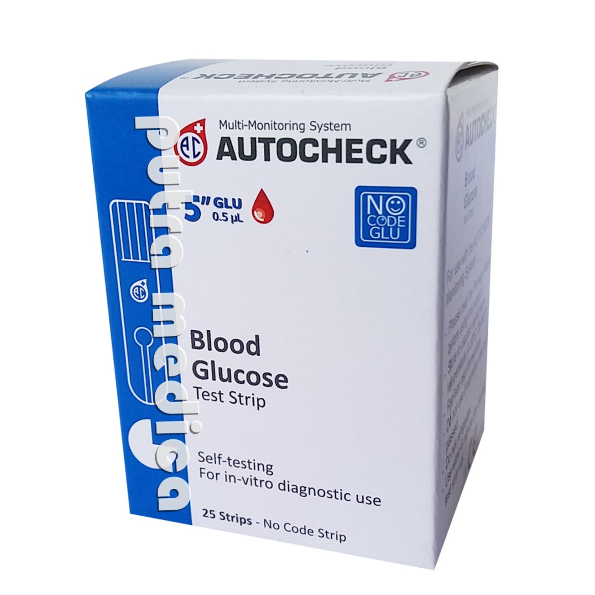 Autocheck Strip Glucose / Gula Darah - Isi 25 Autocheck Strip Glucose / Gula Darah - Isi 25