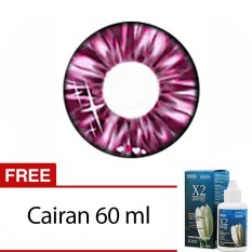 Baby Color Softlens Candy Rainbow Burgundy + Gratis Lenscase + Cairan 60ml - Minus 5