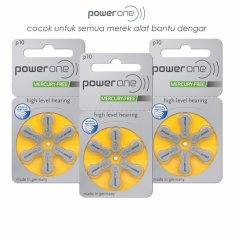 Daftar Harga Baterai Alat Bantu Dengar Powerone P10 Mercury Free Hearing Aid Battery Powerone