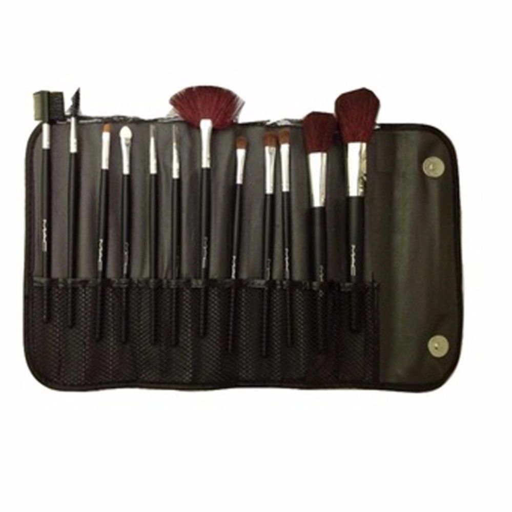 PENAWARAN 10 Pcs Pink dan Biru Lucky dan Keberuntungan Berbentuk Memulas make up lebih maksimal Beautylover Kuas Make Up Kemasan Dompet 12 Pcs Hitam