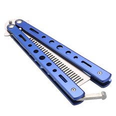 Benchmade Balisong Butterfly Comb / Sisir Lipat Stainless - Blue Edition