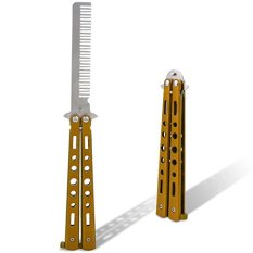 Benchmade Balisong Butterfly Comb / Sisir Lipat Stainless - Gold Edition