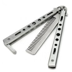 Benchmade Balisong Butterfly Comb / Sisir Lipat Stainless Steel - Silver