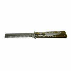 Benchmade Balisong Scorpion Gold Butterfly Comb / Sisir Lipat Stainless