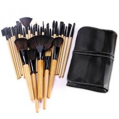 BESTOPE 32 Pcs Profesional Makeup Brushes Set Sintetis Kakubi Kosmetik Alas Bedak Makeup Alas Bedak Mac Makeup Brush Kit dengan Kulit Tas Tas Tas Perjalanan