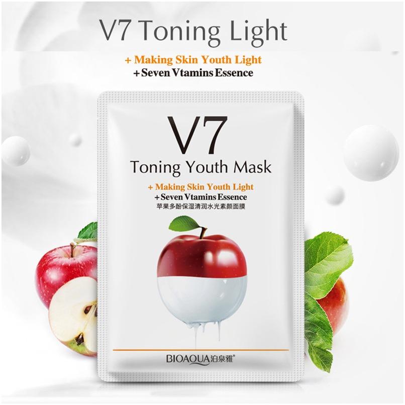 Bioaqua V7 Toning Youth Mask ( Apple )