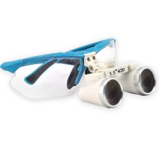 Biru 3,5X420mm Dokter Gigi Dental Medical Bedah Teropong Loupes Optik Kaca Pembesar