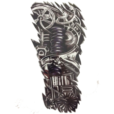 Body Art Gear Box Section Temporary Tato Stiker