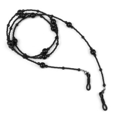 Boho Victoria Beads Eyeglass Chain Holder Cord Necklace Black - intl