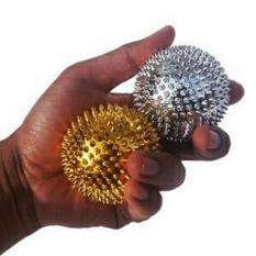 Bola Pijat Akupuntur Telapak Tangan Ukuran Besar - Gold/Silver