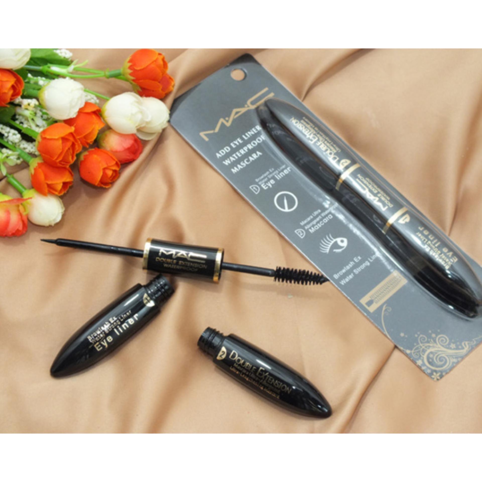 Bos Online Mac Mascara dan eyeliner 2in1 / maskara dan eye liner multifungsi waterproof Bos Online Mac Mascara dan eyeliner 2in1 / maskara dan eye liner multifungsi waterproof