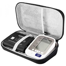 BOVKE EVA Hard Travel Carrying Case untuk Omron BP742N 5 Seri Lengan Atas Tekanan Darah Monitor dengan Manset Yang Pas Standar Dan-Intl