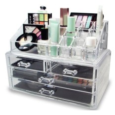 Packingan Bubble Wrap - Box Penyimpanan Tempat kosmetik 3 Susun 4 Laci lipstik Storage Acrylic