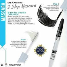 BPOM QL Mascara 2 Step Eye Catching Double Extension Untuk Bulu Mata Lentik dan Panjang - Waterproof Black 1pc