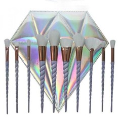 BYBOO Make Up Brush Set 10 Piece Professional Unicorn Bentuk Desgin untuk Alas Bedak Alas Eyeliner Eyeshadow Blusher- INTL
