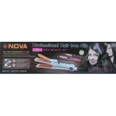 Catok Rambut NOVA 2 In 1 Professiona Hair Iron Clip NOVA-6868