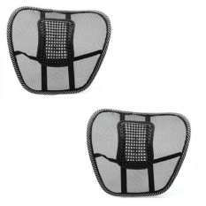 Kursi Mesh Seat Back Support Lumbar Cushion Car Office SittingPosition Pengoreksi-Intl