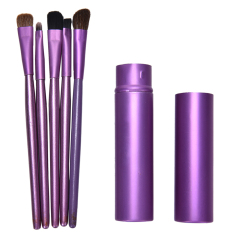 Chic Makeup 5 Pcs Set Kuas Perona Mata Kuas Bibir Powder Foundation Tool Ungu