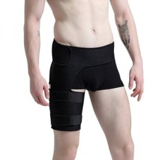 ChinFun Hip Stabilizer dan Pangkal Paha Brace Adjustable Paha Kaki Pendukung Kompresi Bungkus Lengan Saraf Sciatic Quad Hamstring Sendi Ketegangan Otot Cedera Lebih Cepat Pain Relief Recovery Unisex Hitam-Intl