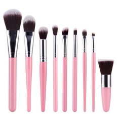 Coconiey 9 Buah Kuas Kosmetik Make Up Brush Set Kit Alat-Alat Yang Terbuat dari Perak