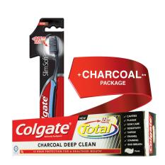 Colgate TB Slimsoft Charcoal 1s + Colgate Total Charcoal Paste 150gr
