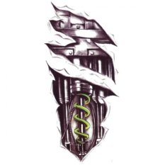 Cool Machine Arm Tattoo Design Temporary Tatto Of Body Waterproof Sticker