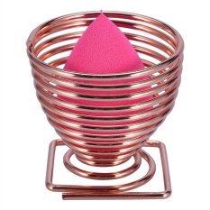 Kosmetik Spons Bedak Puff Blender Penahan Kering Rack Support Rose Gold Square-Internasional