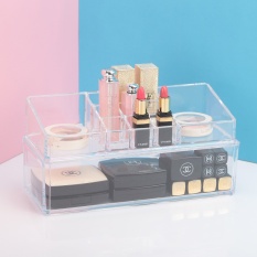 Kosmetik Desktop Kotak Penyimpanan Plastik Transparan Rumah Lipstik Meja Rias Produk Perawatan Kulit Debu Rak, G Paragraf-Intl