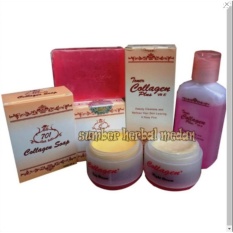 Cream Collagen -Paket Collagen Pencerah Wajah Original.Cream Siang Cream Malam .Sabun Plus Toner Vit E