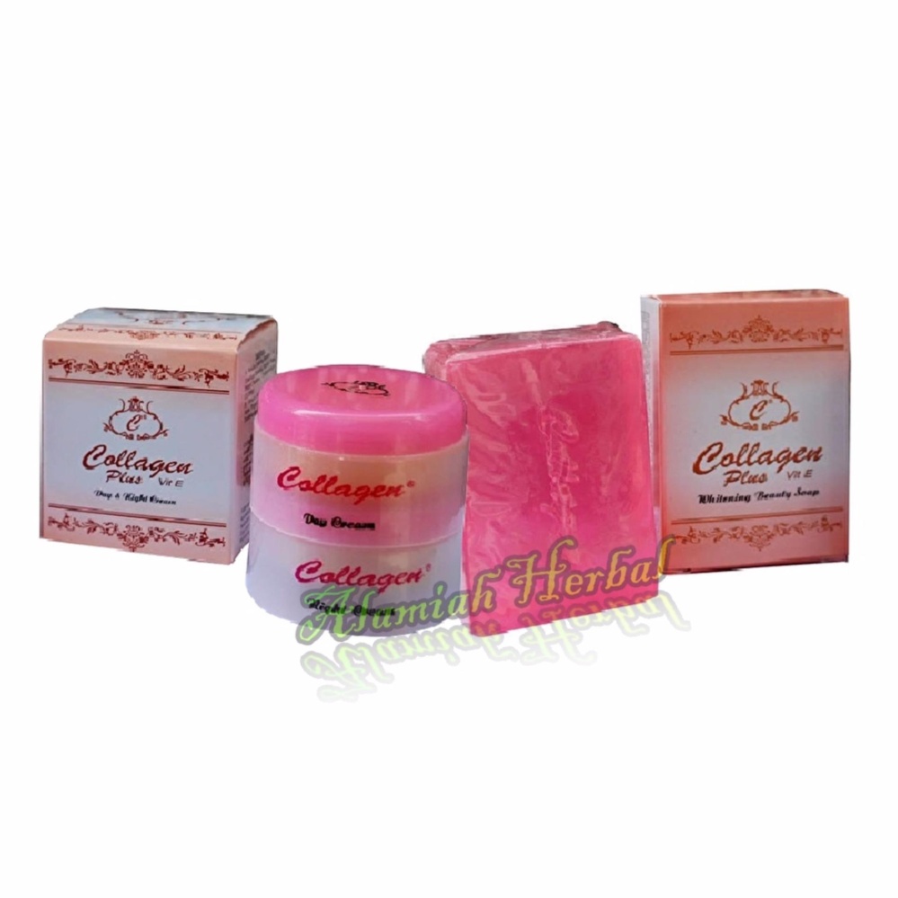  Cream Collagen siang dan malam plus sabun Collagen