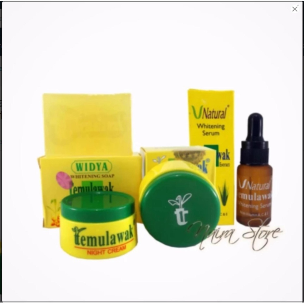 Cream Temulawak Original - Paket Cream Temulawak ( Cream Siang Malam, Sabun dan Serum ) Paket Pencerah wajah 
