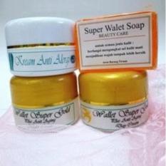 Cream Walet Gold 1 set 4pcs (Cream Malam, Day, Anti Aging dan Sabun Walet)