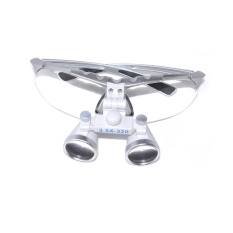 Dentist Dental Surgical Medical Binocular Loupes 3.5X 320mm Optical Glass Loupe Silver + Black Carry Case - intl