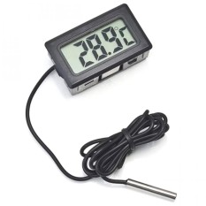 Digital Thermometer with Probe for Aquarium Length 1m Termometer Alat Pengukur Suhu Air Akuarium Sensor Kabel Temperatur -50 Sampai 100 Derajat Celcius Tahan Lama Mudah Dibaca LCD Display s8307 - White