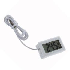 Digital Thermometer with Probe for Aquarium Length 1m - White