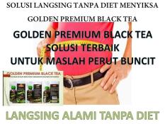 DISTRIBUTOR GOLDEN BLACK TEA ORIGINAL LANGSING PERUT TANPA DIET MANJUR