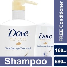 Dove Total Damage Treatment Shampoo 680ml FREE Conditioner 160ml