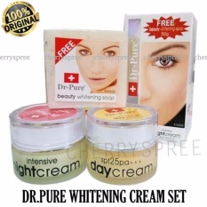 Dr Pure Original Paket Face Whitening Cream BPOM Set Krim Pagi Malam dan Sabun Perawatan Wajah Original Krim Pemutih SPF25 Pencerah Alami Siang Malam