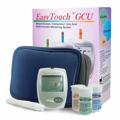 Easy Touch GCU Meter Alat Cek Tes Kolesterol Asam Urat Gula Darah 3in1 - Putih