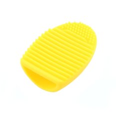 Pembersih Telur Sarung Tangan Cuci Brush Scrubber Board Cosmetic Brush Egg (kuning)-Intl