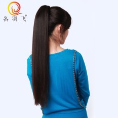 Peralatan Feather Fly Clip-on Rambut Lurus Rambut Asli-Intl