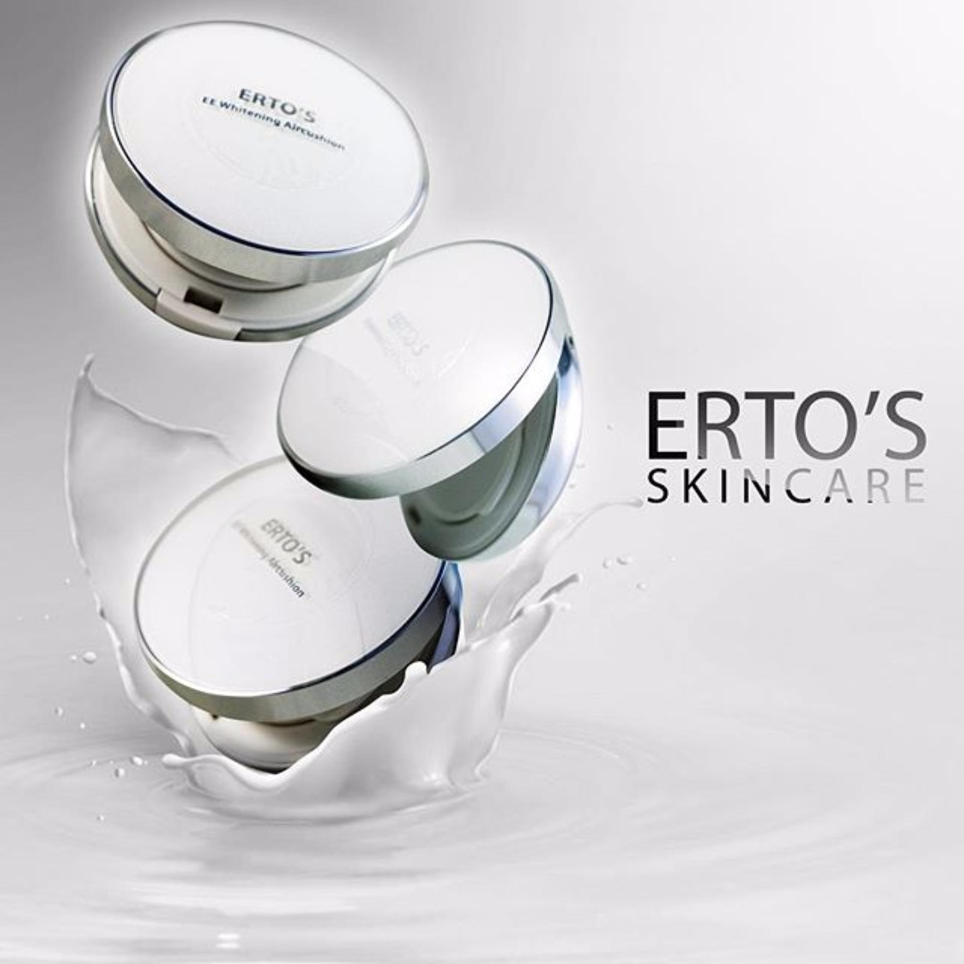 ERTOS EE Whitening Aircushion - Bedak Foundation Untuk Kulit Wajah dan Muka - ERTO'S Skincare