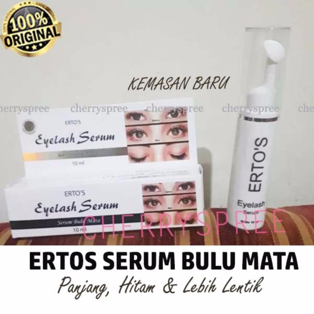 Ertos Eyelash Serum Membuat Bulu Mata Tebal, Panjang, Lentik Alami Original BPOM