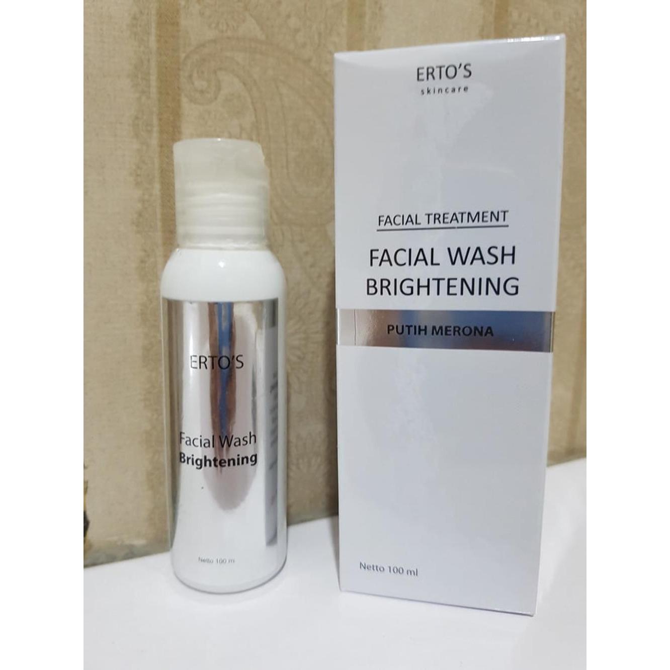 Ertos Facial Wash Brightening Treatment Sabun Cuci Muka - Skincare Original BPOM