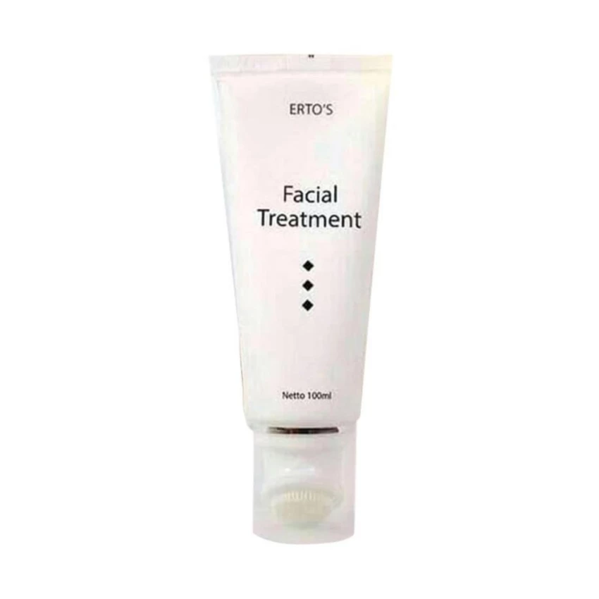 Ertos Original Facial Treatment Dengan Bulu Sikat Halus Angkat Sel Mati Kulit Wajah Cerah Glowing - 100ml 100% Original