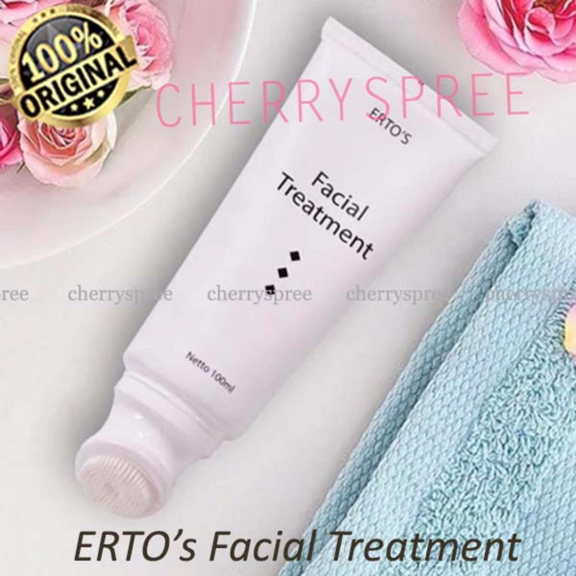 Ertos Original Facial Treatment Dengan Bulu Sikat Halus Angkat Sel Mati Kulit Wajah Cerah Glowing - 100ml