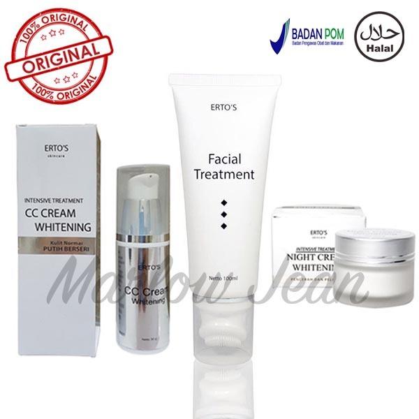 Ertos Original Paket Ertos Facial Treatment Ertos CC Cream Ertos Night Cream - 3 item