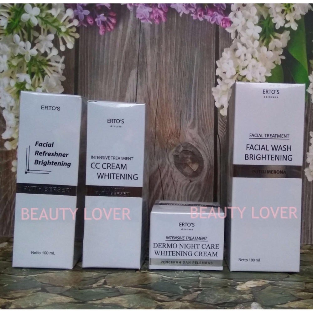 Ertos Paket Whitening 1 (CC Cream+Night Cream+Facial Wash+Toner)   