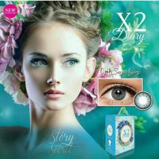Exoticon X2 Diary Softlens # 01 - Sugar Gray Gratis Lenscase